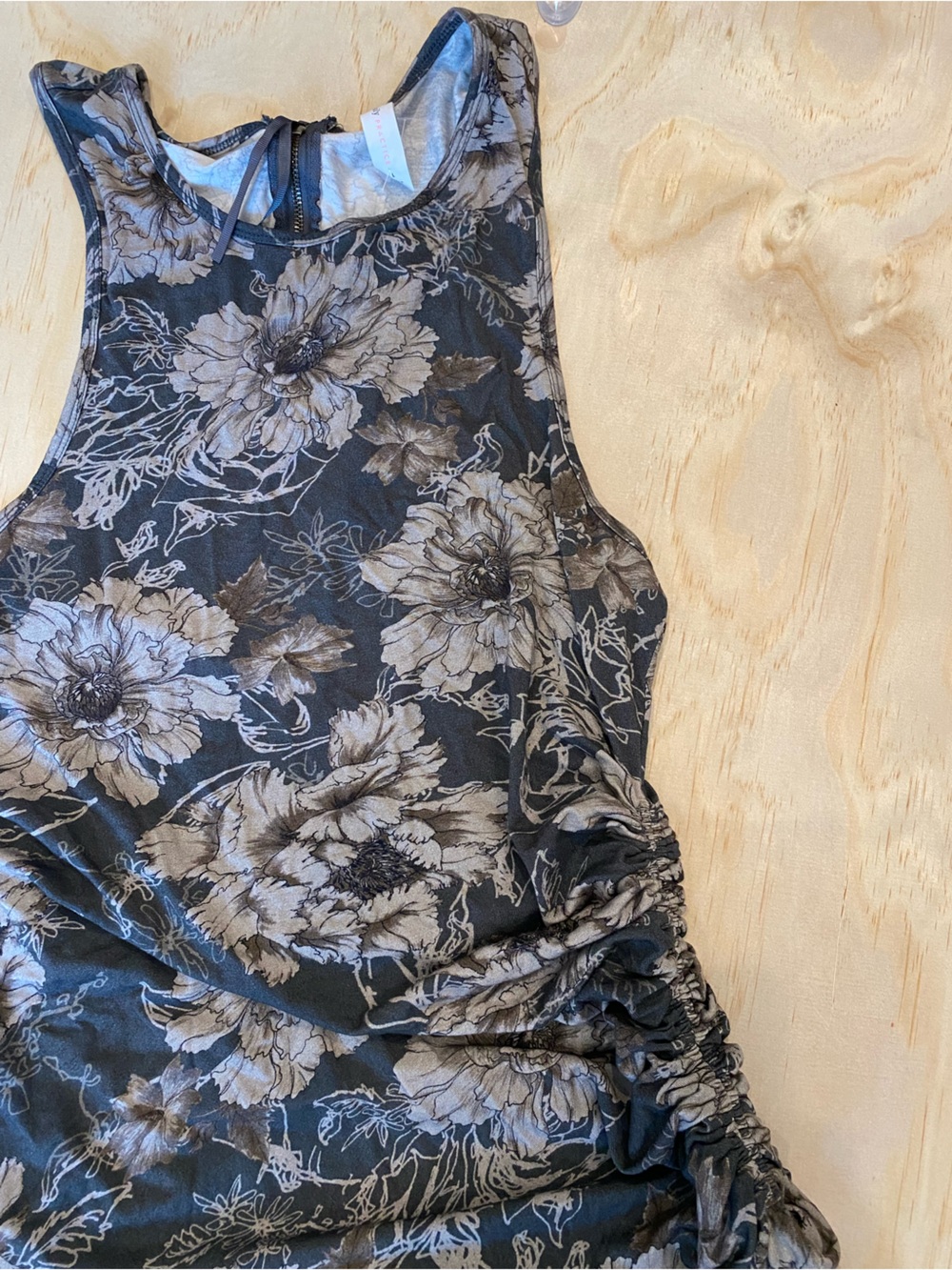 Daily practice, floral printed ruched dress